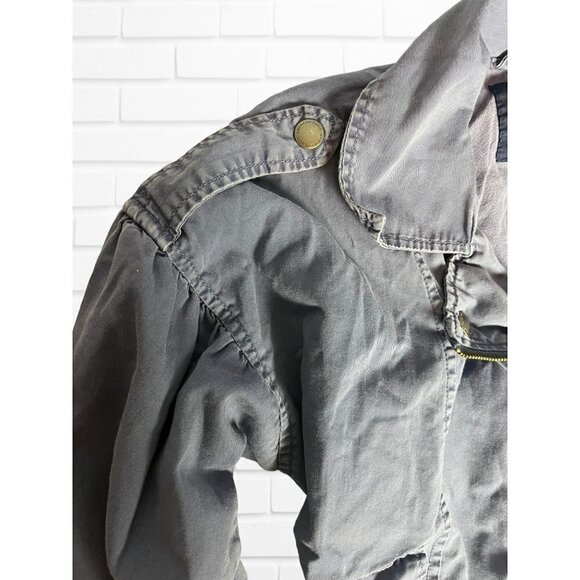 5/$25 American Eagle Women's Size S‎ Blue Purple Bomber Jacket Asymmetrical - Picture 7 of 7